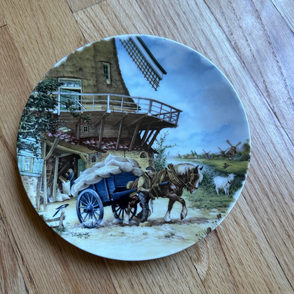 Royal Schwabap hand painted ceramic plate